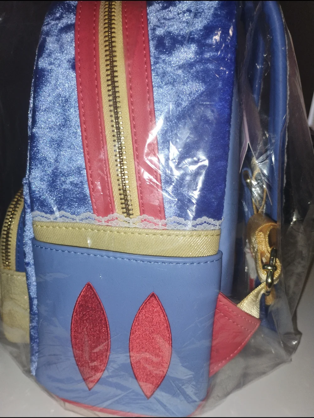Loungefly Snow White Inspired Kids Backpack - Blue & Yellow - Picture 8 of 10